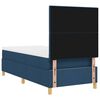 vidaXL Boxspringbett mit Matratze mit Kopfteil Blau 90 x 190 cm Stoff