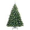 vidaXL K&uuml;nstlicher Weihnachtsbaum mit 300 LEDs Gr&uuml;n 210 cm PE und PVC