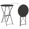 vidaXL Klapp Bistro Set 3 pcs Anthrazit Stahl