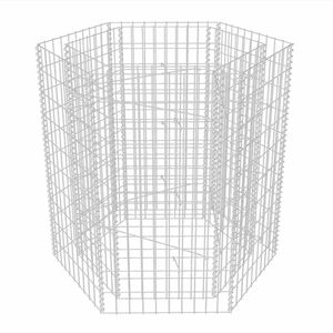 vidaXL Sechseckiges Gabionen-Hochbeet 100&times;90&times;100 cm