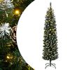 vidaXL K&uuml;nstlicher Weihnachtsbaum Schlank 300 LEDs 210 cm