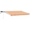 vidaXL Manueller Markisenrahmen mit LEDs 3,5 x 2,5 m