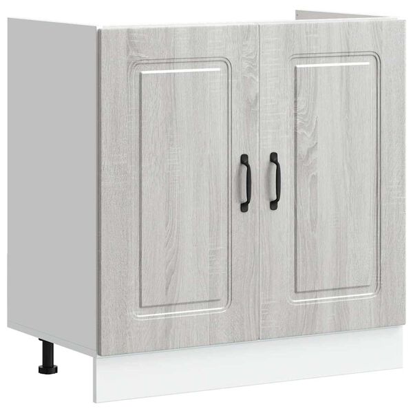 vidaXL Küchenschrank Kalmar 2 pcs Grau 80 x 46 x 81.5 cm Holzwerkstoff