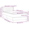 vidaXL Boxspringbett mit Matratze Schwarz 80x210 cm Samt