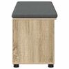 vidaXL Flurbank mit Kissen mit Regal Sonoma-Eiche 100 x 38 x 46 cm