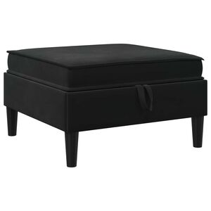 vidaXL Sofa-Hocker mit Stauraum Schwarz Samt
