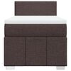 vidaXL Boxspringbett mit Matratze Dunkelbraun 90x190 cm Stoff
