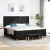 vidaXL Boxspringbett mit Matratze Schwarz 200 x 200 cm Stoff