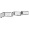 vidaXL Klappbares Hundetor mit St&auml;ndern 6 stk. Sonoma-Grau 602 cm