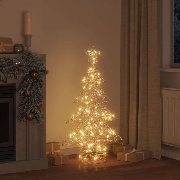 vidaXL Weihnachtsbaum mit 120 LEDs Warmweiß 120 cm Haustier