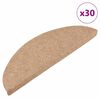 vidaXL Stufenmatten Selbstklebend 30 Stk. Beige 56x17x3 cm