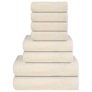 vidaXL 8-tlg. Handtuch-Set FROGN Creme 360 g/m&sup2;