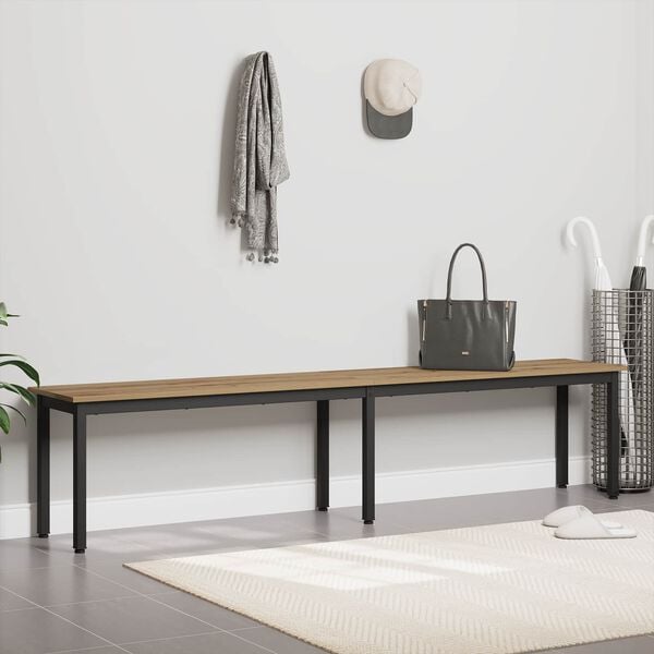 vidaXL Bank Kunsthandwerk Eiche 200 x 35 x 45 cm Holzwerkstoff