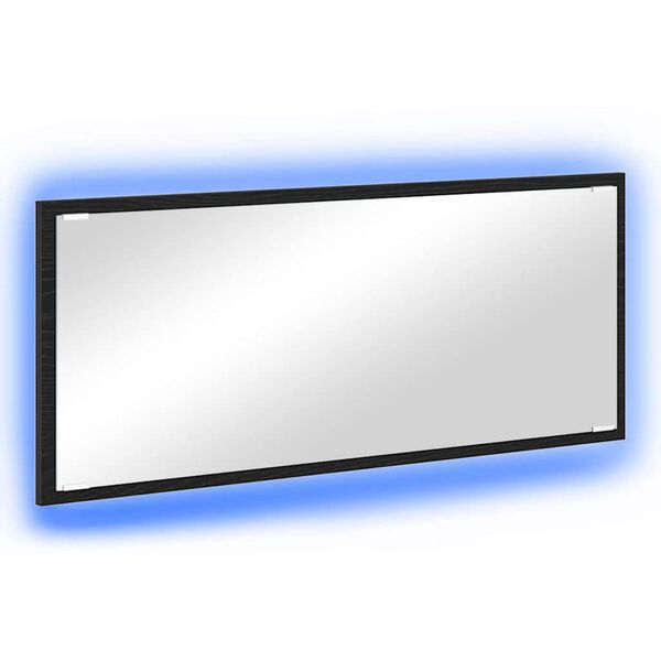 vidaXL Spiegel Schwarz Eichen-Optik 90 x 8,5 x 37 cm Holzwerkstoff