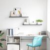 vidaXL Schwebende Wandregale 2 Stk. Grau 120x23,5x3,8 cm MDF