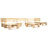 vidaXL 6-tlg. Paletten-Lounge-Set mit Kissen in Grau Holz
