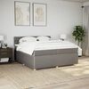 vidaXL Boxspringbett mit Matratze Taupe 200x200 cm Stoff