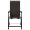 vidaXL Gartenstühle 2 Stk. Klappbar Schwarz Kaffeebraun Poly Rattan