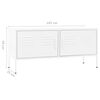 vidaXL TV-Schrank Weiß 105x35x50 cm Stahl