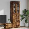 vidaXL Highboard Ger&auml;ucherte Eiche 60 x 35 x 182 cm Holzwerkstoff