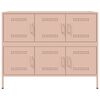 vidaXL Sideboard Rosa 100,5x39x79 cm Stahl