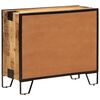vidaXL Sideboard 80x31x66 cm Massives Raues Mangoholz und Metall