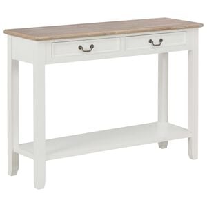 vidaXL Konsolentisch Wei&szlig; 110 x 35 x 80 cm Holz