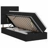 vidaXL Aufbewahrungsbett mit Matratze Schwarz 90 x 190 cm Stoff