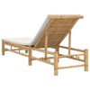vidaXL Sonnenliege mit Auflage 55x199x30 cm Bambus