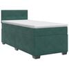 vidaXL Boxspringbett mit Matratze Dunkelgr&uuml;n 90 x 200 cm Samt