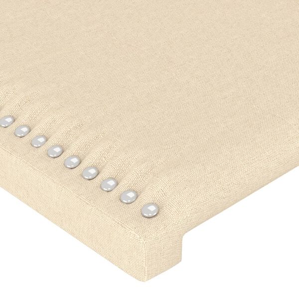 vidaXL Kopfteile 2 Stk. Creme 90x5x78/88 cm Stoff