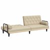vidaXL Schlafsofa mit Armlehnen Creme Stoff