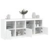 vidaXL Sideboard mit LED-Leuchten Weiß 164x37x67 cm