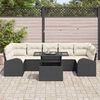 vidaXL Gartensofa-set mit Kissen mit Kissen 8 pcs Schwarz Poly Rattan