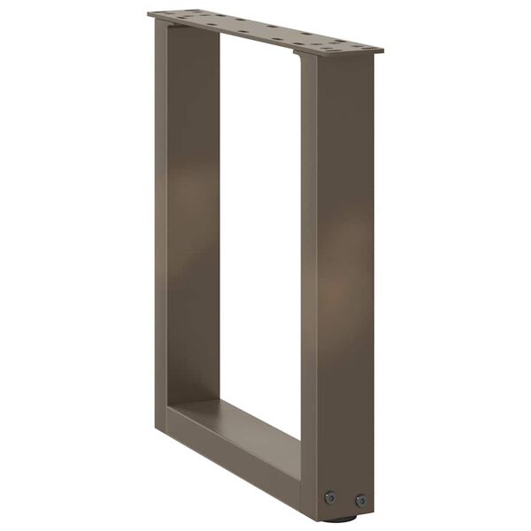 vidaXL Couchtischbeine U-Form 2 Stk. Naturstahl 38x(42-43) cm Stahl