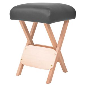 vidaXL Massage-Klapphocker 12 cm dicker Sitz Schwarz