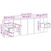 vidaXL Kopfteil mit Schrank 3 pcs Artisan-Eiche Holzwerkstoff