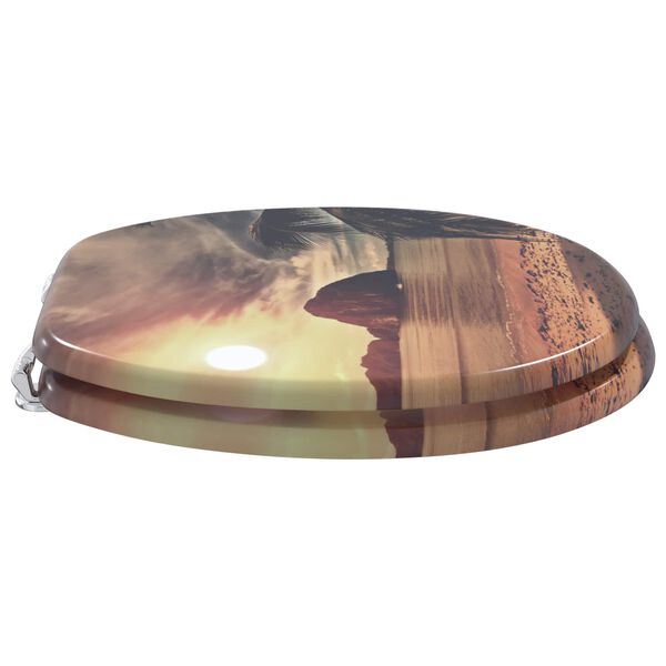 vidaXL Toilettensitz Orange 44 x 38 cm MDF-Platte