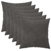 vidaXL Kissenbezug 6 pcs HEERLEN Dunkelgrau 40 x 40 cm Samt