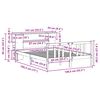 vidaXL Massivholzbett mit Regal ohne Matratze 135x190 cm Kiefernholz