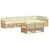 vidaXL Outdoor-Sofagarnitur 8 stk. Wei&szlig; und Creme Polyester