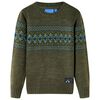 vidaXL Kinderpullover Gestrickt Khaki 104