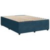 vidaXL Boxspringbett mit Matratze Blau 140x190 cm Samt