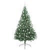 vidaXL K&uuml;nstlicher vorbeleuchteter Weihnachtsbaum Gr&uuml;n 210 cm PVC