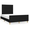 vidaXL Bettgestell ohne Matratze Schwarz 120x190 cm Stoff