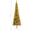 vidaXL Schlanker Weihnachtsbaum Golden 120 cm