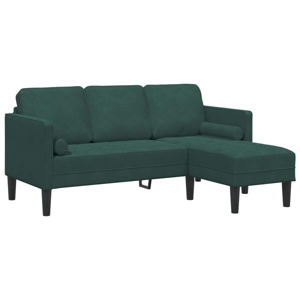 vidaXL Sofa Set mit Kissen 2 pcs Dunkelgr&uuml;n Polyester
