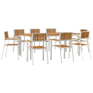 vidaXL Outdoortisch-Set 9 stk. 200 x 90 x 75 cm