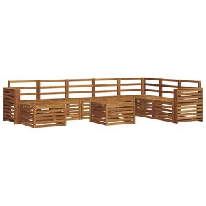vidaXL Outdoor-Sofagarnitur 9 pcs Natur Massivholz Akazie