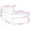 vidaXL Boxspringbett mit Matratze Schwarz 80x210 cm Samt